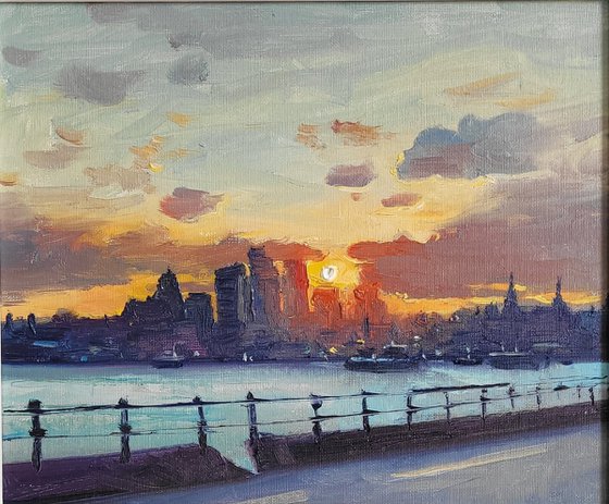 River Mersey Sunset Liverpool