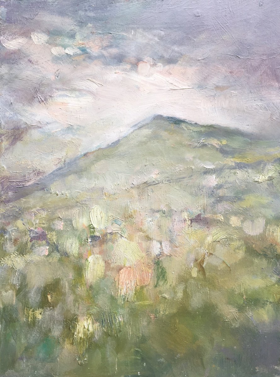 Impressionistic Landscape Oil Painting By Guy Pickford, 11 X 15, The Last Hill, Original Artwork