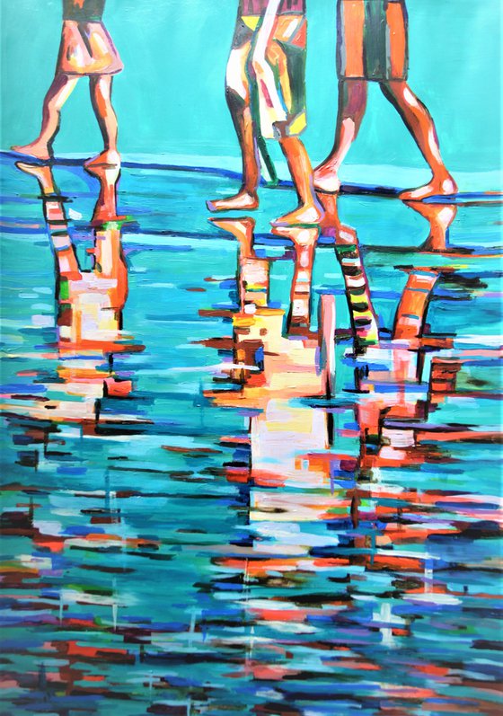 At the beach / 100 x 70 cm