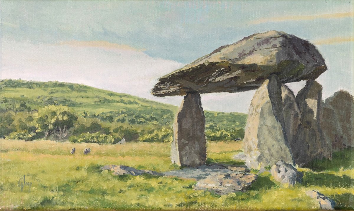 Impressionistic Landscape Oil Painting By Cedric Visser, 15 X 9, Fishquard, Original Artwork