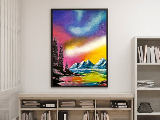 Fantasy Aurora Lake