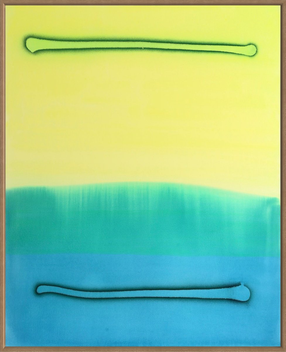 Abstract Landscape Acrylic Painting By Evgenia Makarova, 31 X 39, Abstract Solstice, Original Artwork