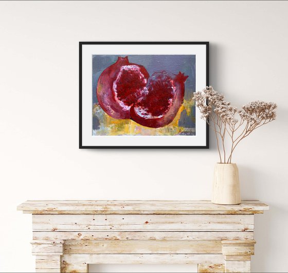 Pomegranate still life