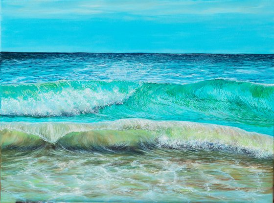Ocean Waves Oil Painting