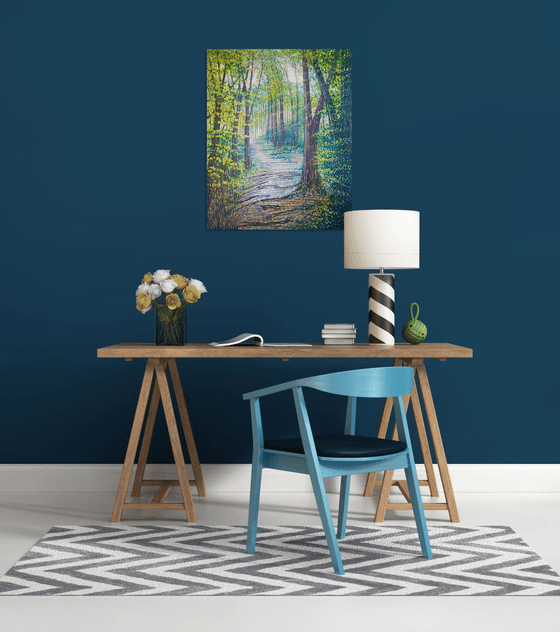 Sunlit Spring Forest Path