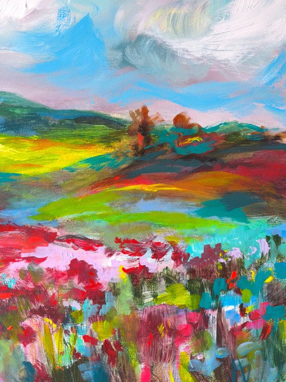 Landscape with poppies