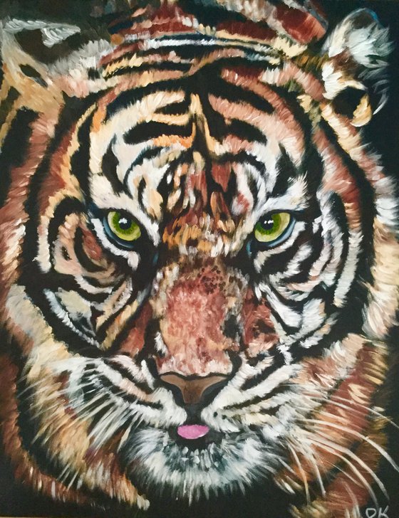 TIGER. MODERN URBAN ART OFFICE ART DECOR HOME DECOR GIFT IDEA  LARGE SIZE