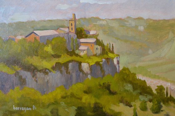 The View towards San Giovenale in Orvieto Italy Italian Plein Air Landscape Oil Painting