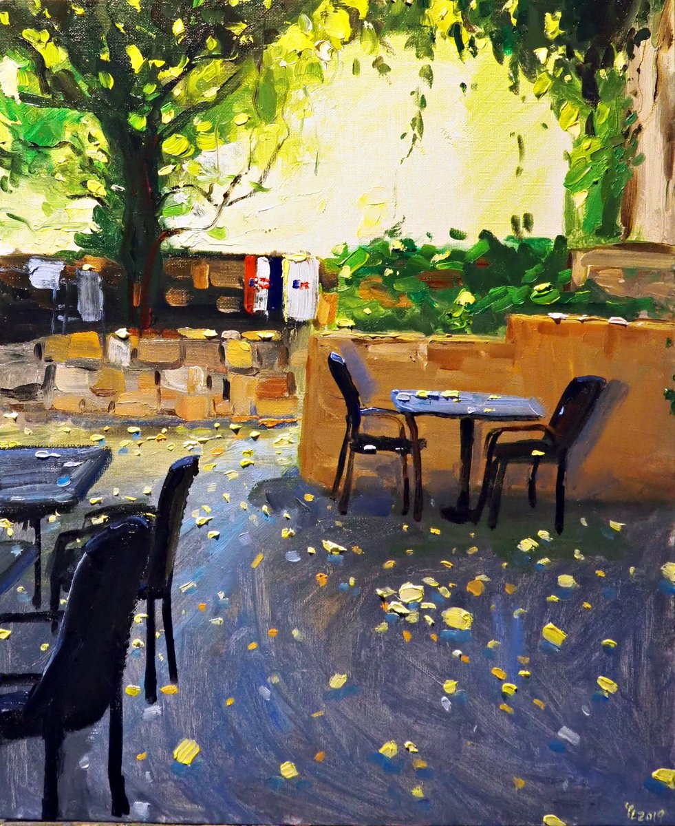 Impressionistic Landscape Oil Painting By Yuanyuan Liu, 15 X 18", Summer Light, Original Artwork