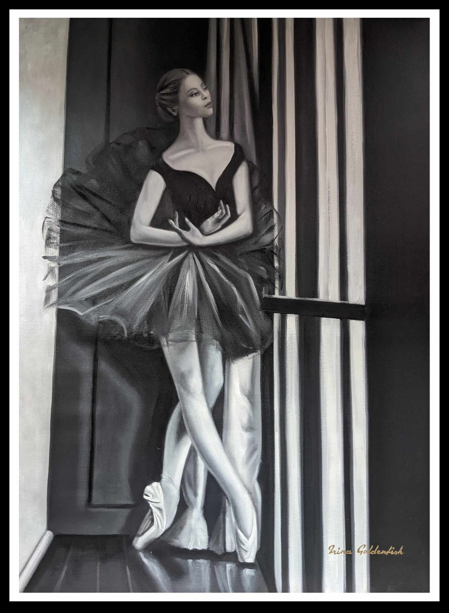 Impressionistic Portrait Oil Painting By Irinagoldenfish, 31 X 43, In The Mood For Love, Original Artwork