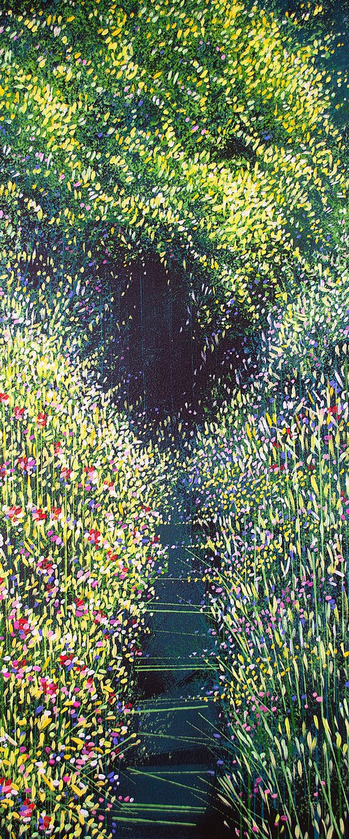 Forest Path With Wild Flowers by Marc Todd