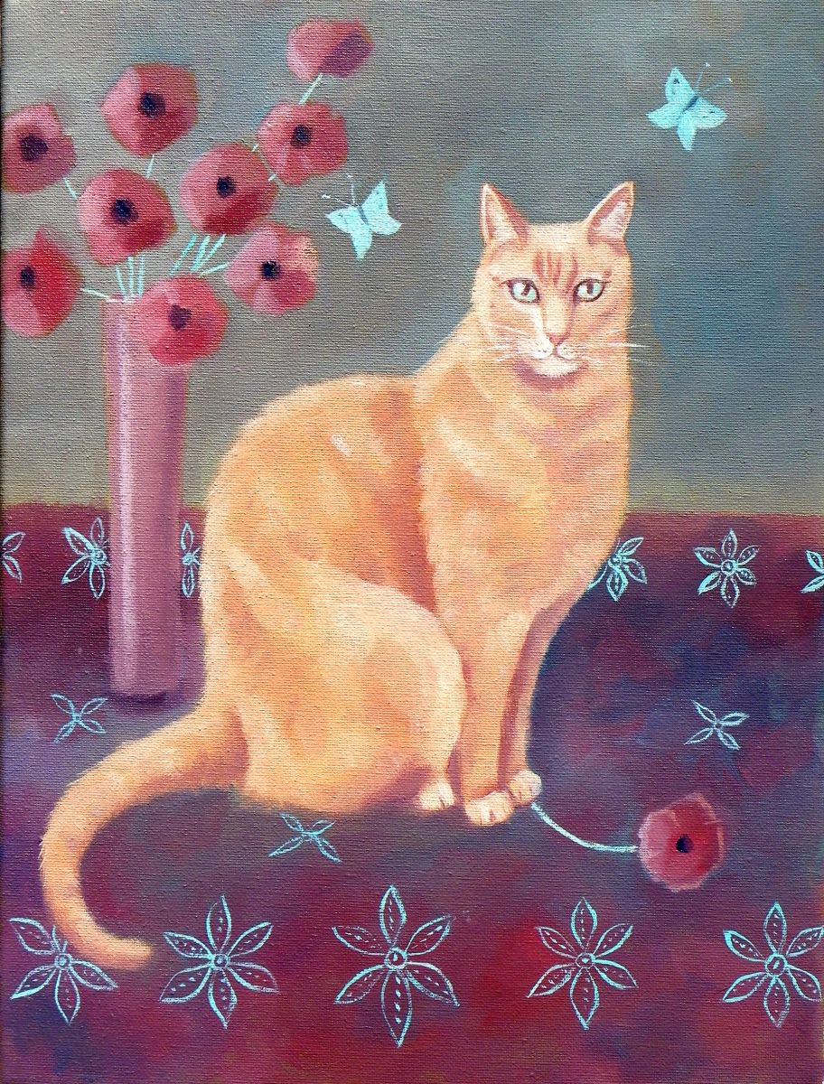 Ginger cat by Mary Stubberfield