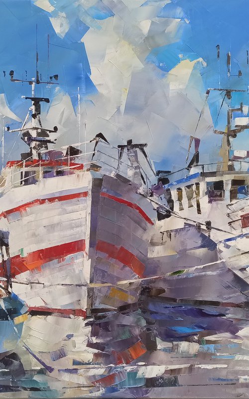 FISHING PORT OF ROGOZNICA by Volodymyr Glukhomanyuk