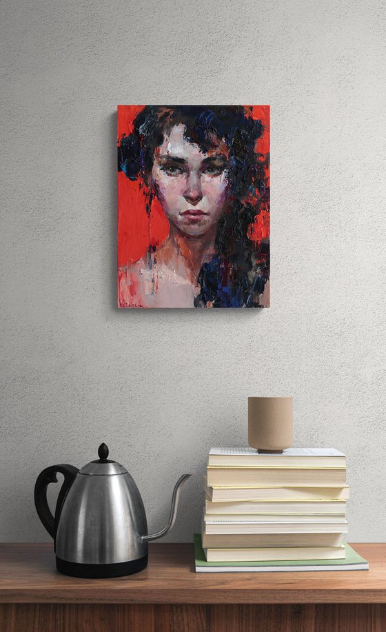 Her Gaze – Abstract Portrait