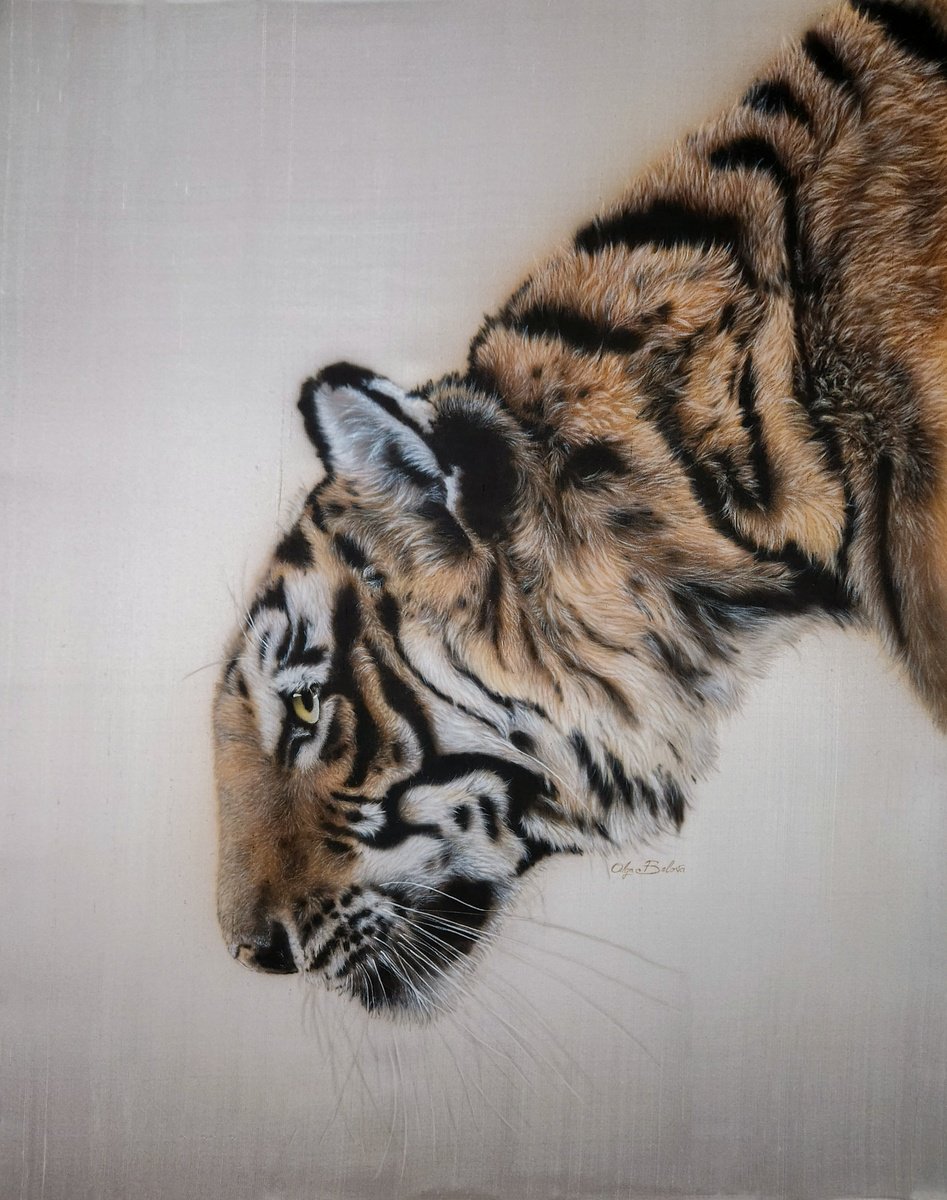 Photorealistic Animal Acrylic Painting By Olga Belova, 20 X 26", Dignity, Original Artwork