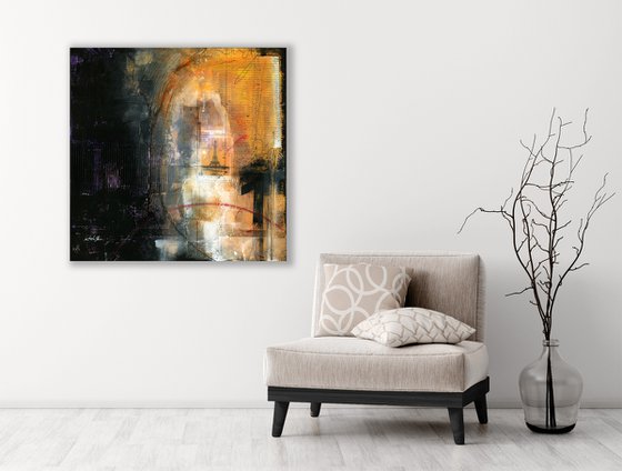 Wanderlust - Large Abstract Painting by Kathy Morton Stanion