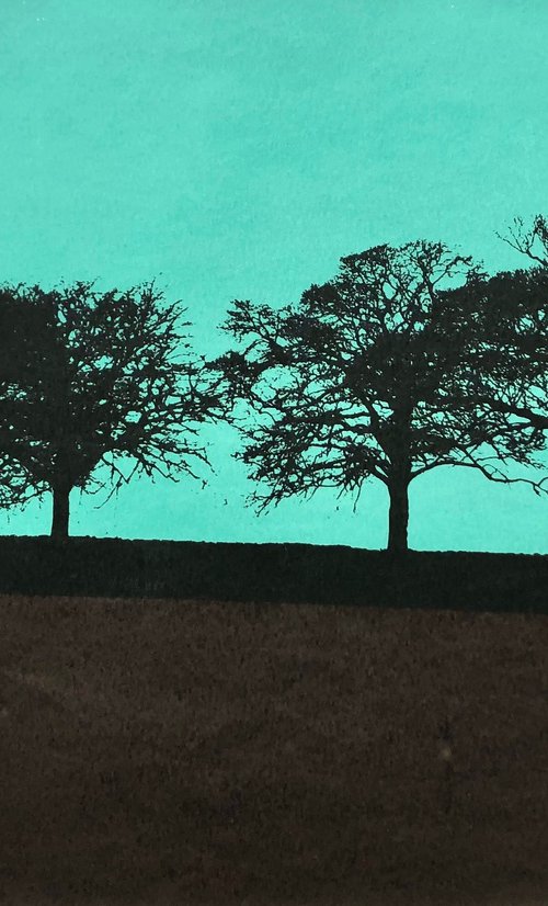 Teal Silhouette A2 by Talia Russell