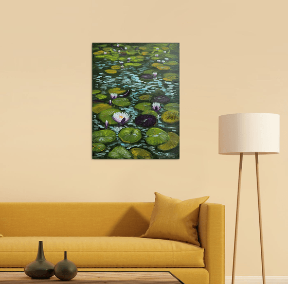 Water Lilies in the Sunlight