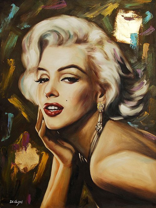 Marilyn Monroe Portrait | Black Edition No.08 by Di Capri