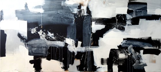 XXL Abstraction black & white No. 02249