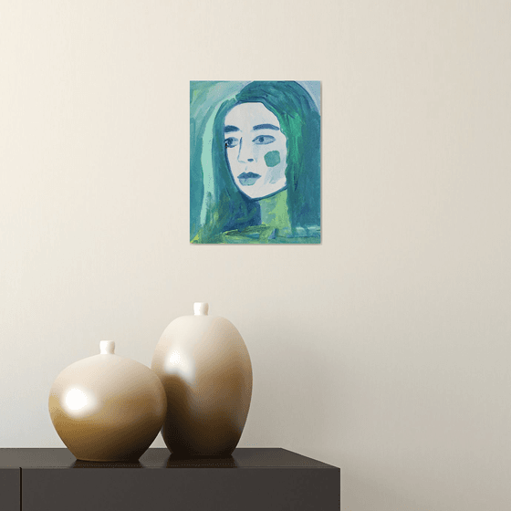 Abstract Portrait in Green