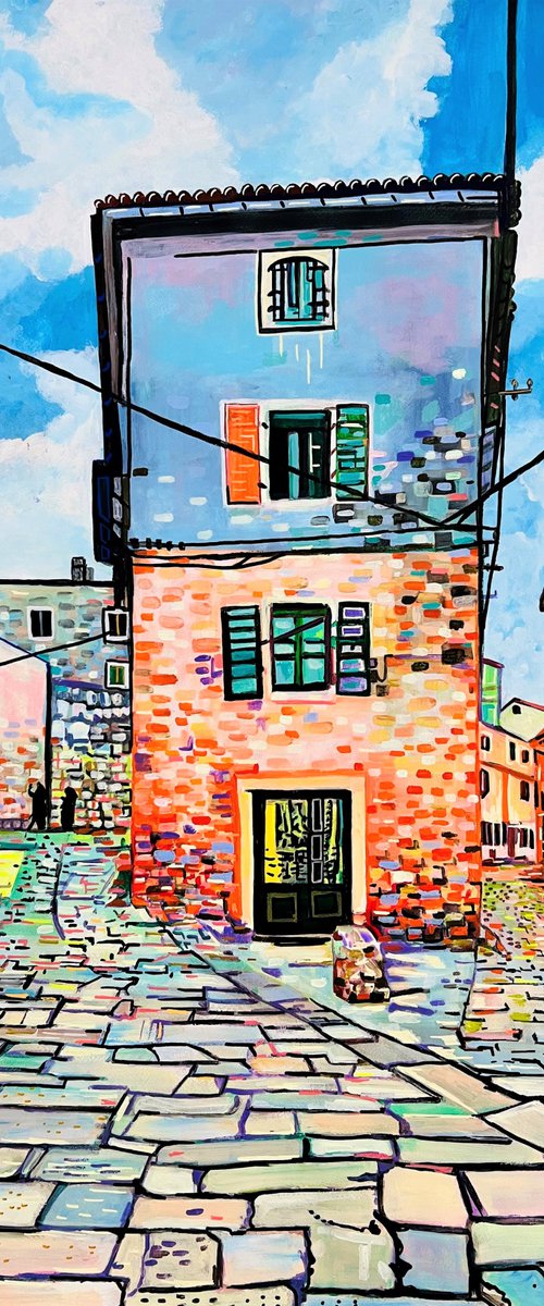 Mediterranean Village / 101 x 71.7 cm by Alexandra Djokic