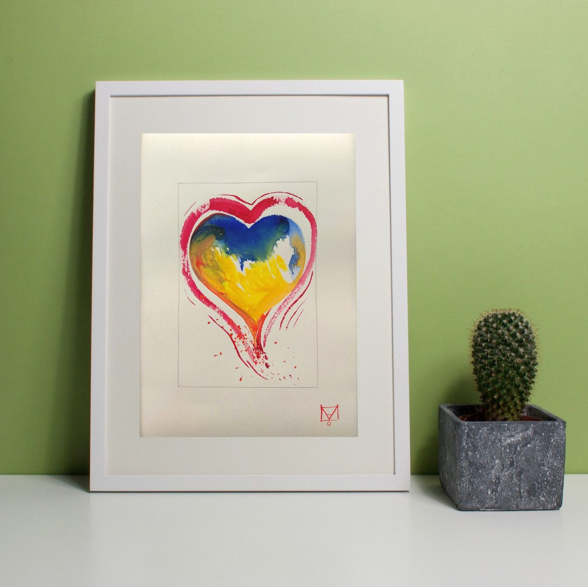 Organic Abstract Drawing By Marya, 5 X 7", "Summer 35", Original Artwork