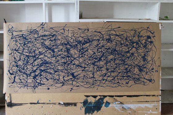 Blue Energy- Style Jackson Pollock