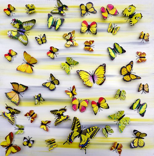 Wall Sculpture Butterfly Park 4 by Sumit Mehndiratta