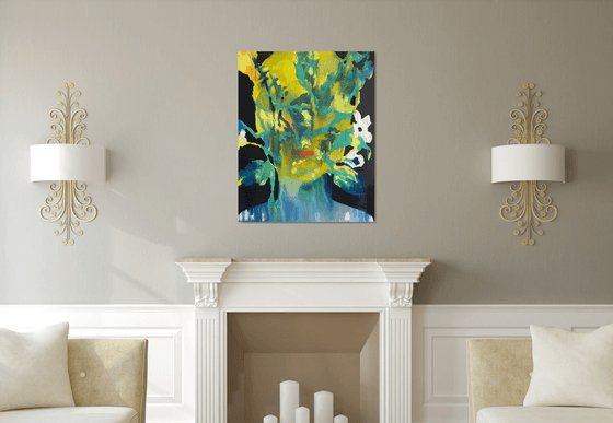 Man in flowers