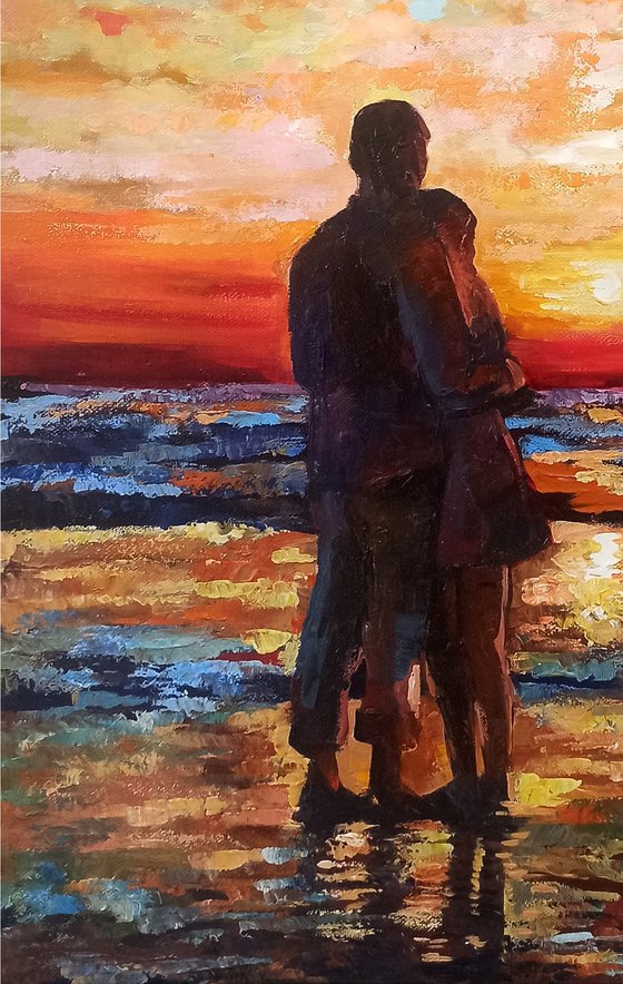 Lovers at sunset