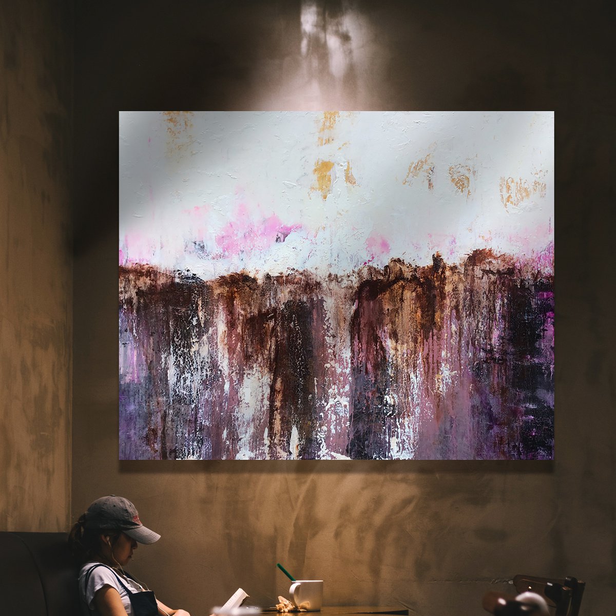 Abstract Acrylic Painting By Lynne Godina-Orme, 64 X 51", Demanding More, Original Artwork