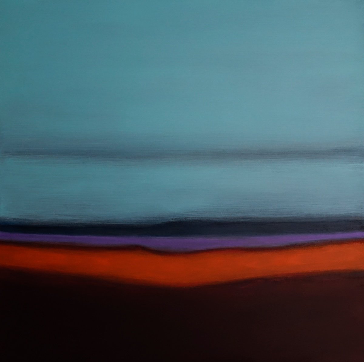 Abstract Acrylic Painting By Pier Maurizio Greco, 31 X 31", Transiti, Original Artwork