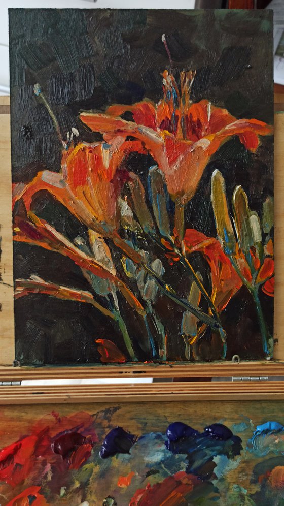 orange lilies