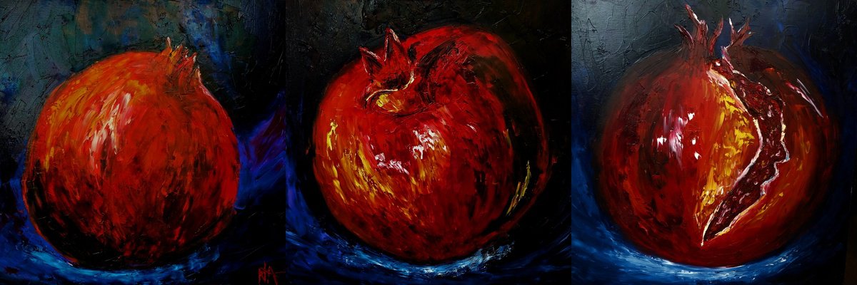 Pomegranates by Anastasiia Novitskaya