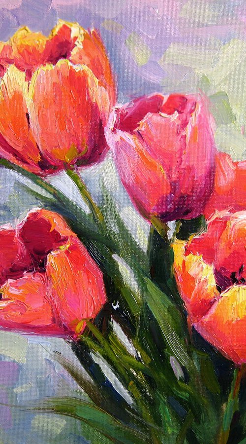 Bouquet of tulips by Vladimir Lutsevich