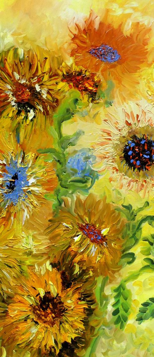 Mediterranean Sunflowers by Lesley Blackburn