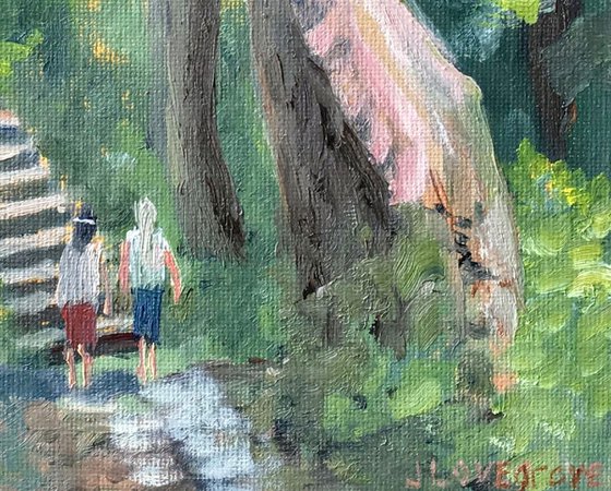 Children in the Park An original oil painting!
