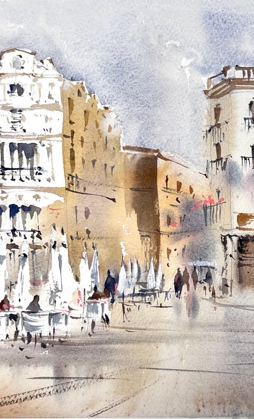 Valencia Sunlit Square #4 by Eugenia Gorbacheva