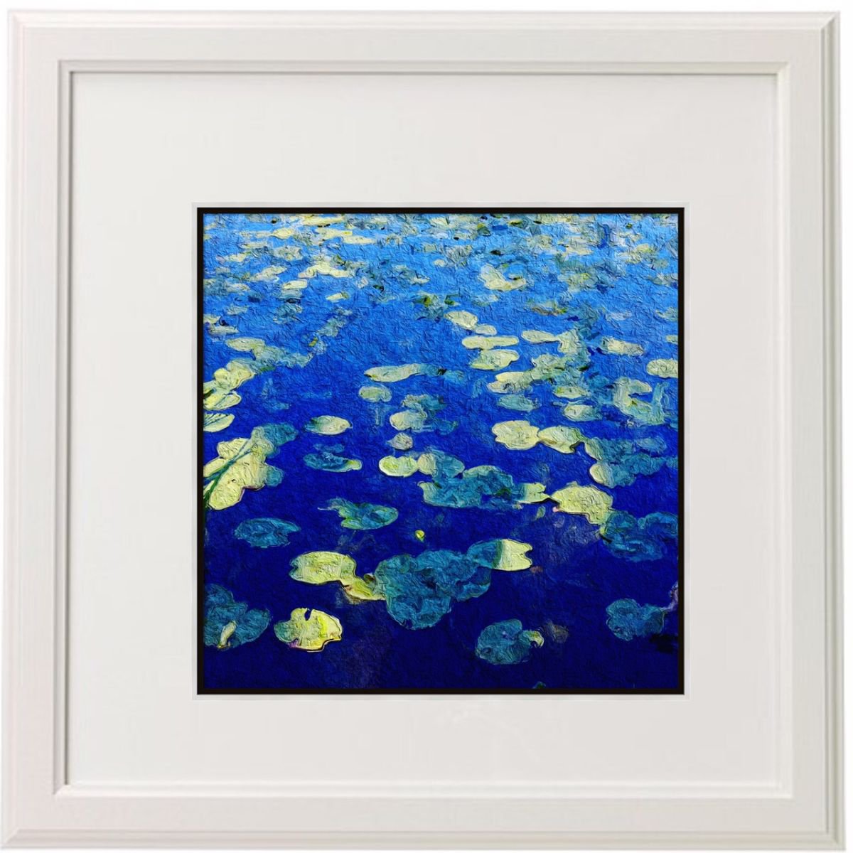 Abstract Print By Shabs Beigh, 20 X 20", Lillies 2, Original Artwork