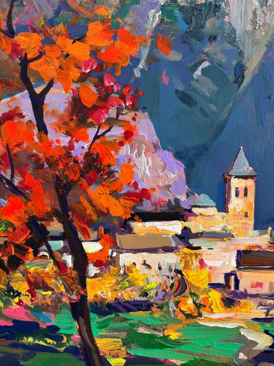 Autumn Colors in the Pyrenees.Torla