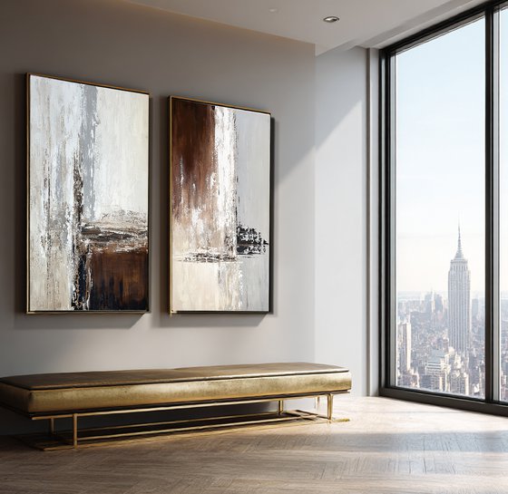 Rhythm of Elements diptych