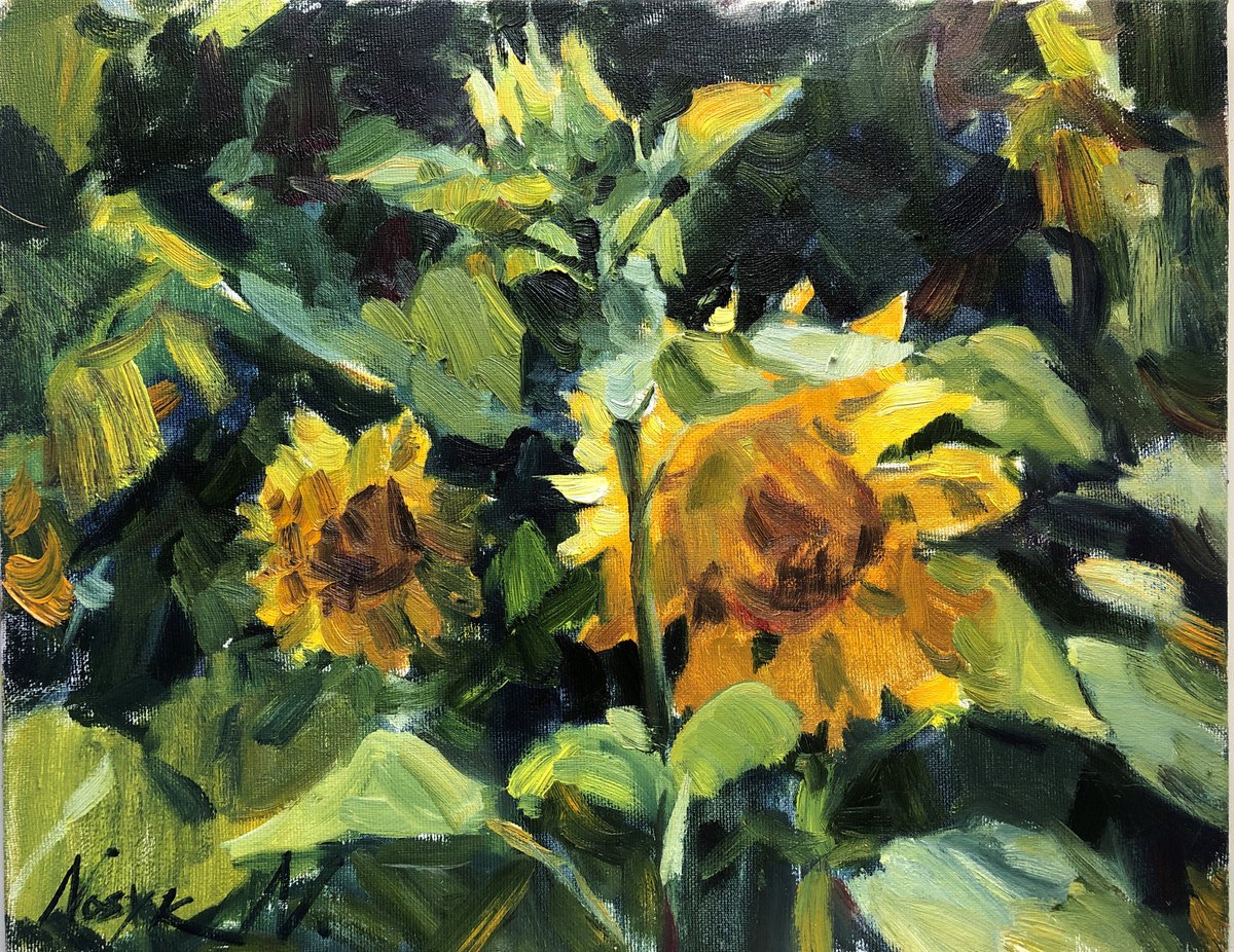Sunflowers | oil painting on canvas by Nataliia Nosyk