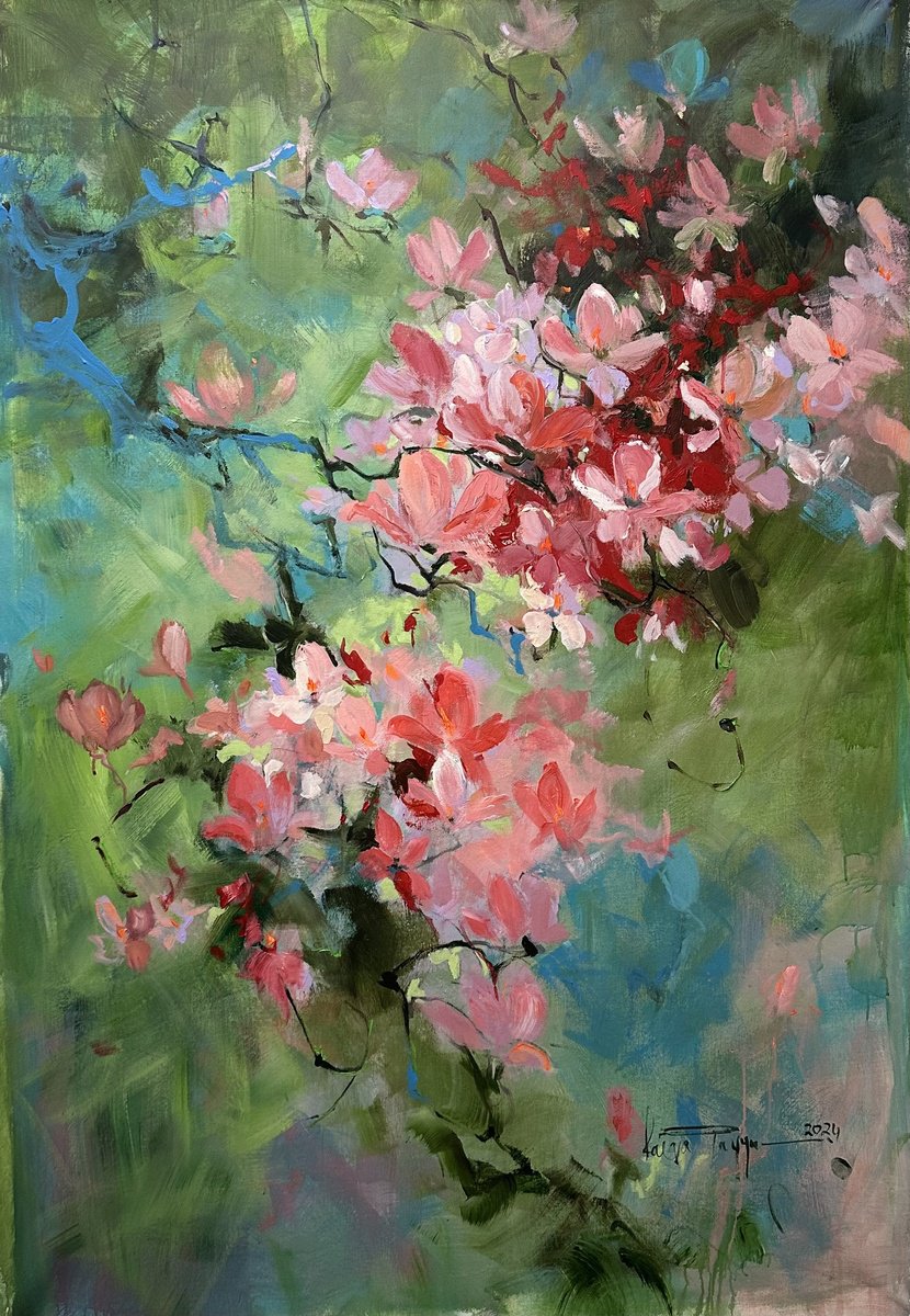 Pink Blossoms by Faiqa Uppal