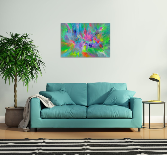 Earth Energy - 100x70 cm - XL Large Abstract Painting