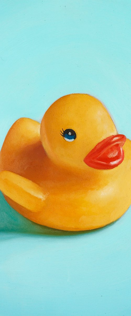 Rubber Duck on Teal by Louis Savage