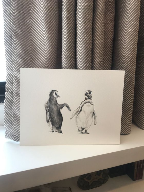 Penguins Watercolor