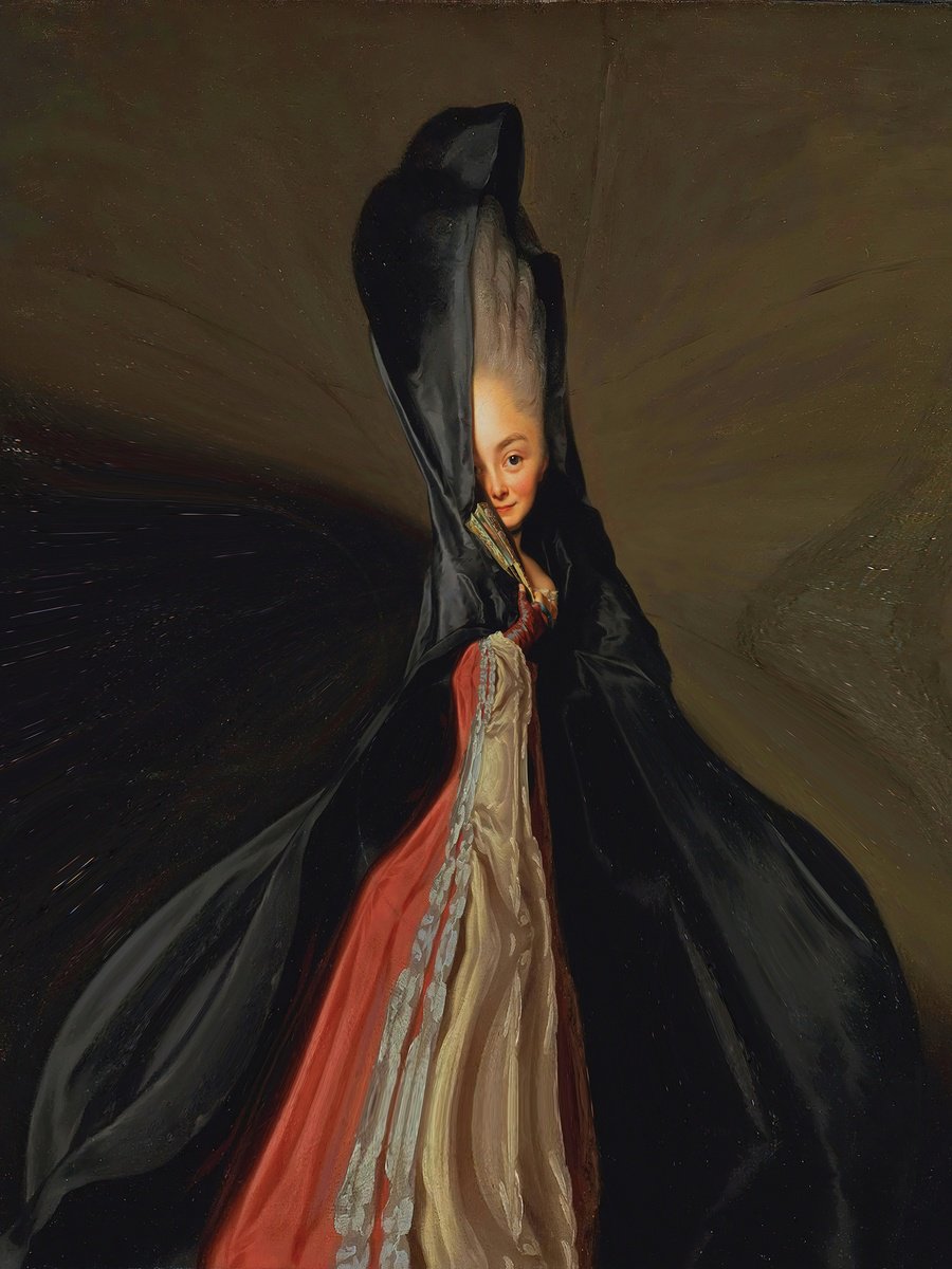 Abstract Portrait Print By Javier Diaz, 60 X 79, Pasarela 5, Original Artwork