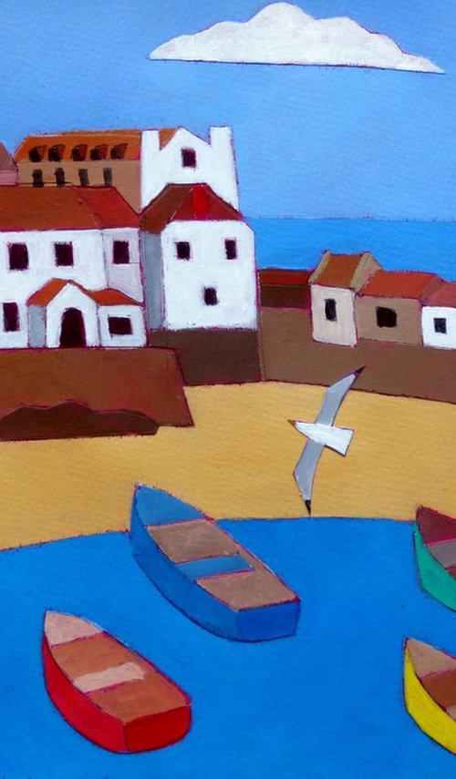 "St Ives harbour, high tide" by Tim Treagust