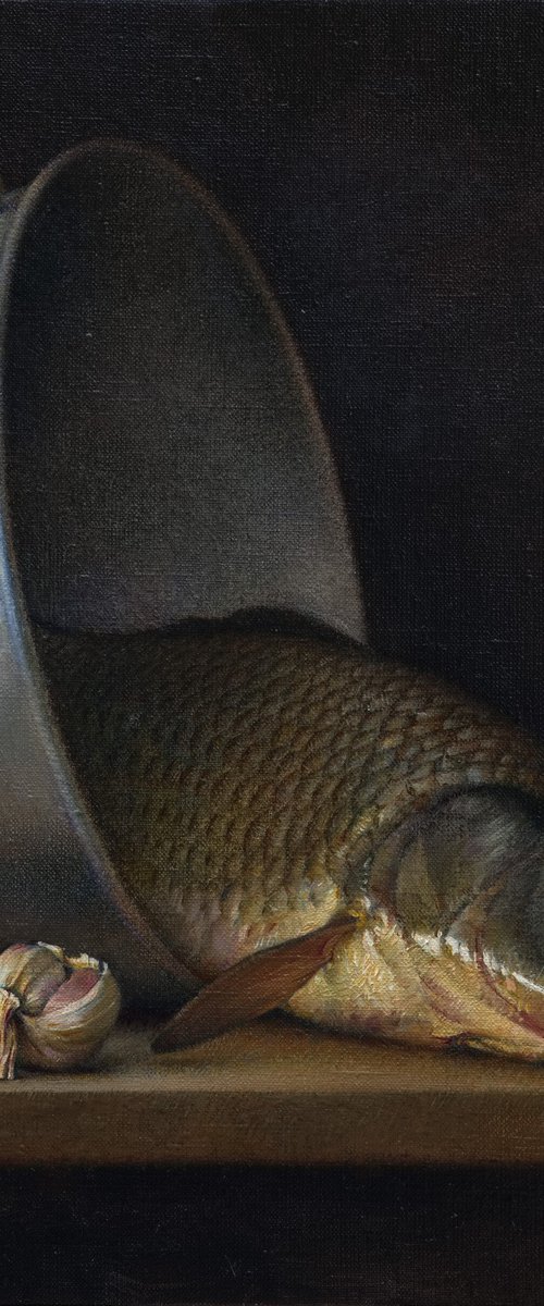 Fish with garlic by Igor Sventitski